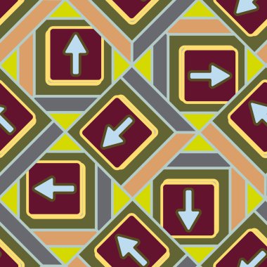 Ok düğmeleri ile Dikişsiz soyut desen