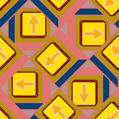 Ok düğmeleri ile Dikişsiz soyut desen