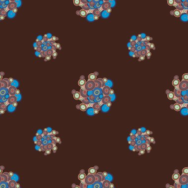 Soyut geometrik renkli seamless modeli daireler ile