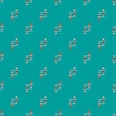 Dekoratif renkli seamless modeli ile şirin yusufçuk