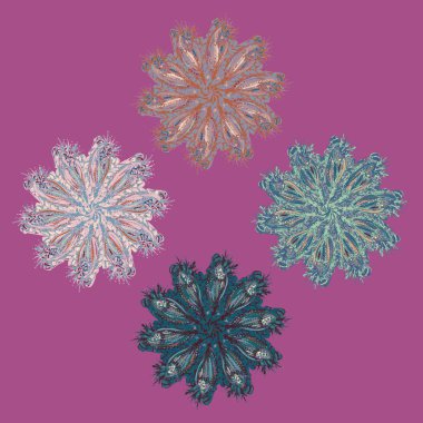 Stil zentangle yeni simetrik mandala doodle ile sanat esin kaynağı oldu. Duvar kağıdı, desen dolgularını, web sayfaları, yüzey dokuları için dekoratif nesne-ebilmek var olmak kullanılmış.