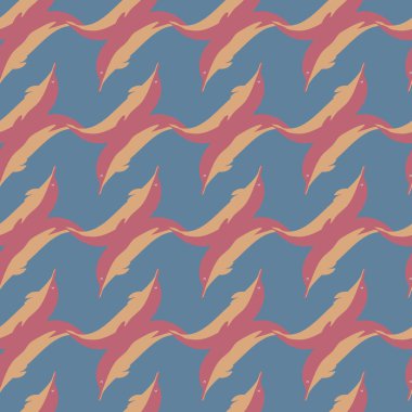 Yunuslar su altında çizim arka planı için bir sürü ile sorunsuz doku