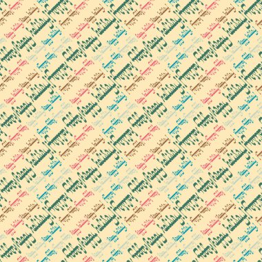 Arapça metin mutlu tatil çok renkli seamless modeli.