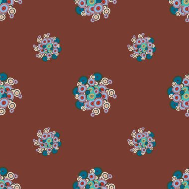 Soyut geometrik renkli seamless modeli daireler ile