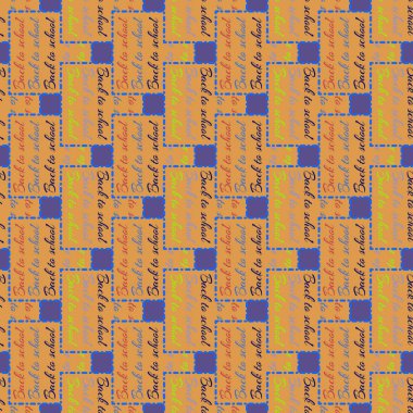 Okul hazırlıkları, arka plan için yeni dikişsiz desen. 