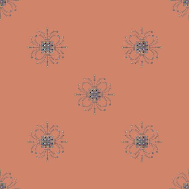 Vintage seamless modeli, vektör çizim 