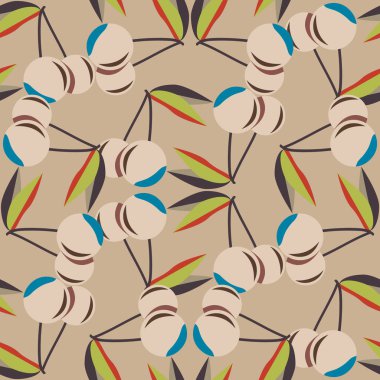 kiraz seamless modeli. Tekstil Ambalaj ve duvar kağıtları için iyi.