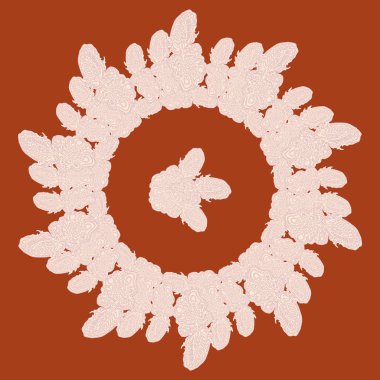 Stil zentangle yeni simetrik mandala sanat doodle ile esinlenerek.. 