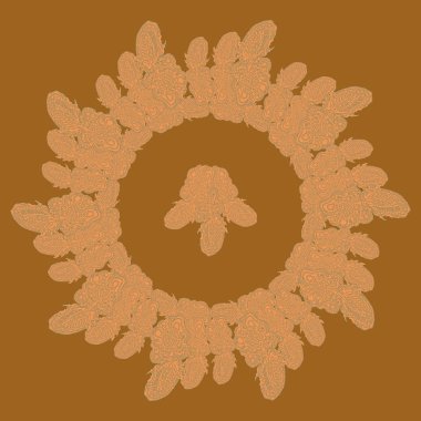 Stil zentangle yeni simetrik mandala sanat doodle ile esinlenerek.. 