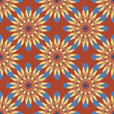  soyut çiçek geometrik Dikişsiz desen arka planı için