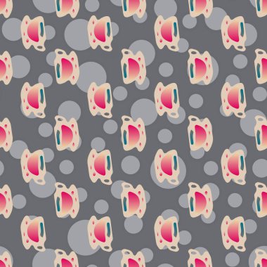 Bardak kahve veya çay arka plan seamless modeli üzerinde noktalı.