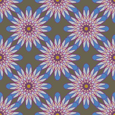  soyut çiçek geometrik Dikişsiz desen arka planı için