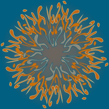 Yeni simetrik soyut mandala. Duvar kağıdı, desen dolgularını, web sayfaları, yüzey dokuları için dekoratif nesne-ebilmek var olmak kullanılmış.