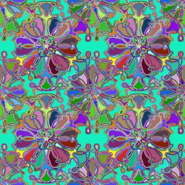 Soyut kaleydoskop renkli Dikişsiz desen arka planı için. 