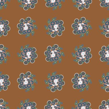 Soyut geometrik renkli seamless modeli daireler ile