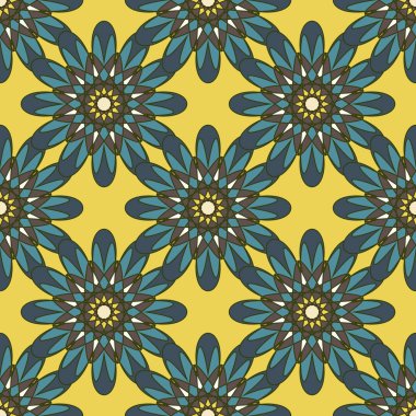  soyut çiçek geometrik Dikişsiz desen arka planı için