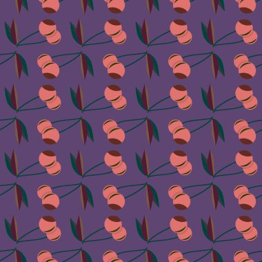 kiraz seamless modeli. Tekstil Ambalaj ve duvar kağıtları için iyi.