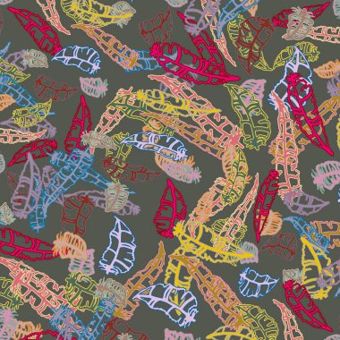 Tüyler, vektör çizim ile zemin 