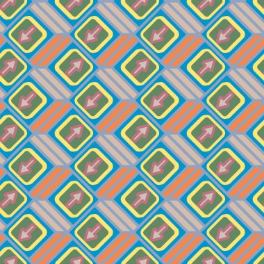 Ok düğmeleri ile Dikişsiz soyut desen