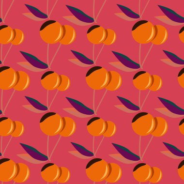 kiraz seamless modeli. Tekstil Ambalaj ve duvar kağıtları için iyi.