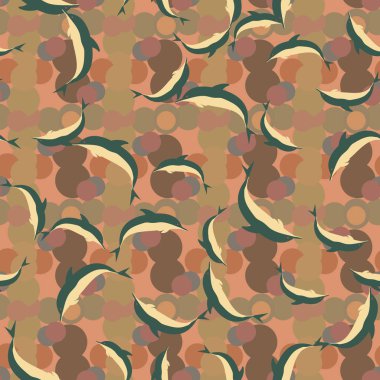 Yunuslar su altında çizim arka planı için bir sürü ile sorunsuz doku