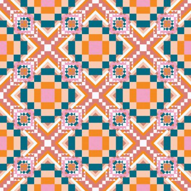 Geometrik etnik desen sorunsuz tasarım arka plan veya duvar kağıdı için