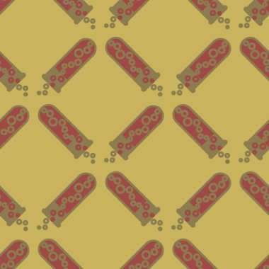 Kimya test tüpleri parlak arka plan üzerinde. Seamless modeli.