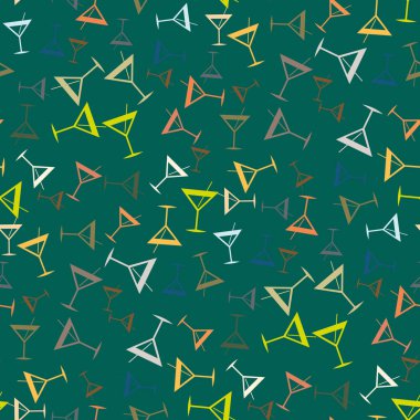 Tropik kokteyller renkli seamless modeli