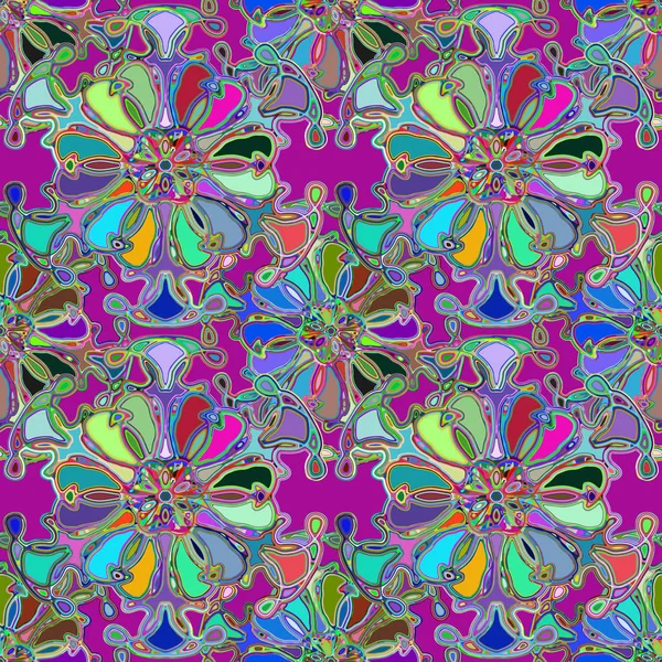 Soyut kaleydoskop renkli Dikişsiz desen arka planı için. 