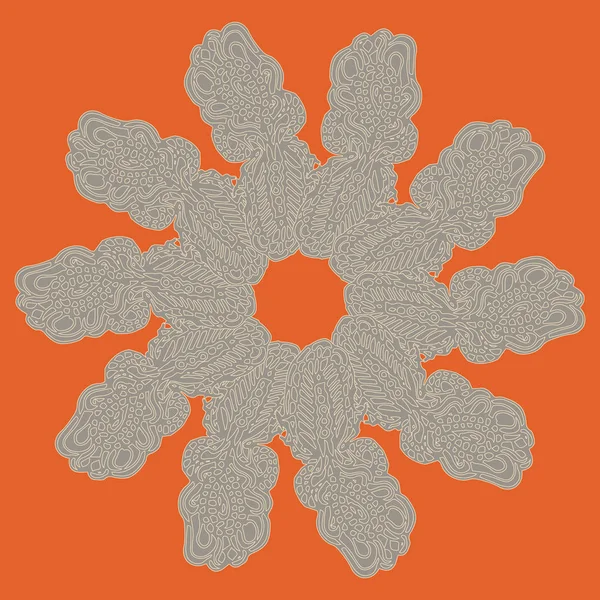 Basit renkli soyut mandala. Parlak dairesel süsleme basit şekiller oluşur. 