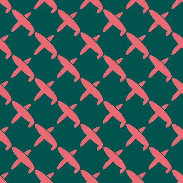 Seamless modeli uçak gökyüzünde, vektör çizim