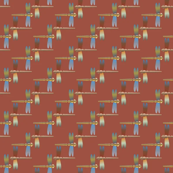 Dekoratif renkli seamless modeli ile şirin yusufçuk