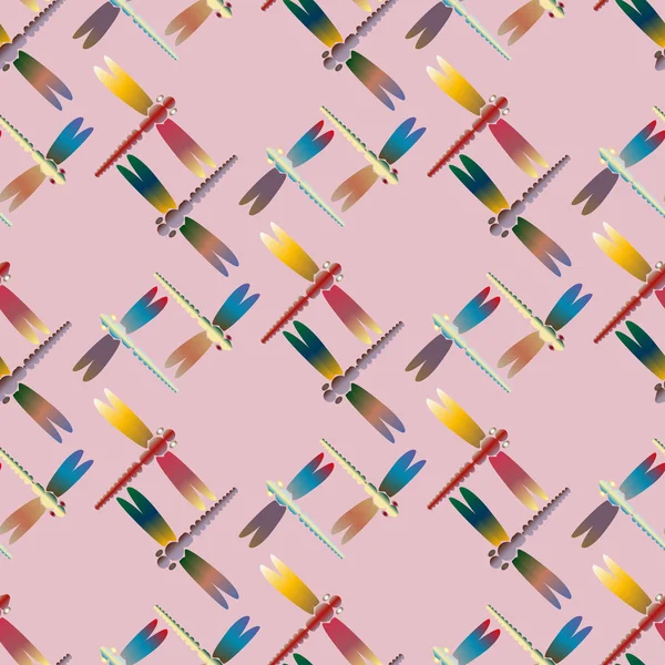 Dekoratif renkli seamless modeli ile şirin yusufçuk