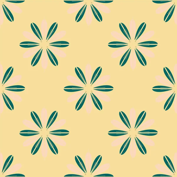 Çiçekler, vektör çizim ile çok renkli geometrik seamless modeli 