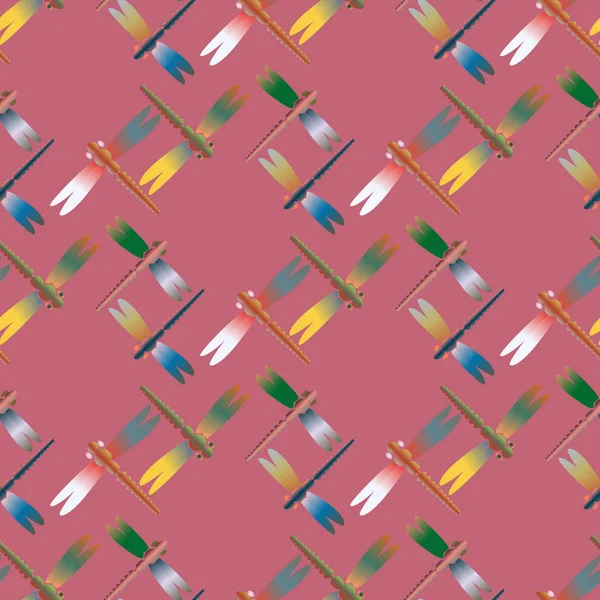 Dekoratif renkli seamless modeli ile şirin yusufçuk