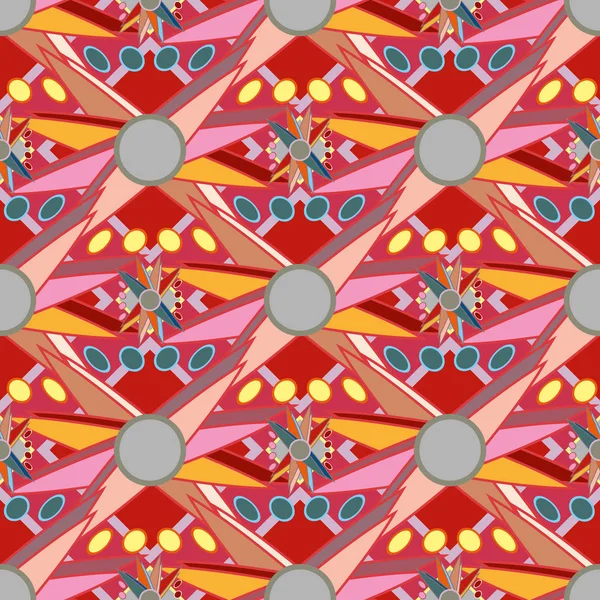 Çiçekler, vektör çizim ile çok renkli geometrik seamless modeli 