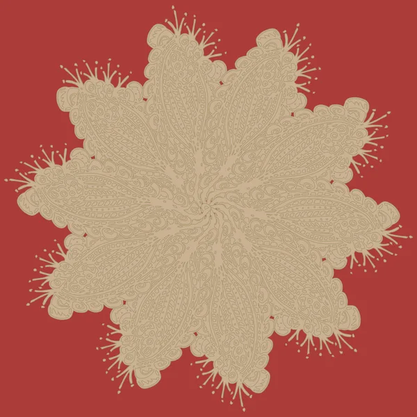 Mandala Abstrait Coloré Simple Ornement Circulaire Lumineux Compose Formes Simples — Image vectorielle