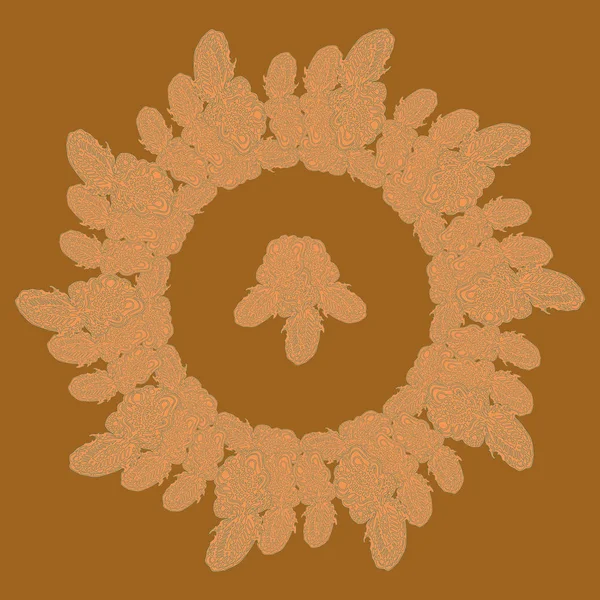 Stil zentangle yeni simetrik mandala sanat doodle ile esinlenerek.. 