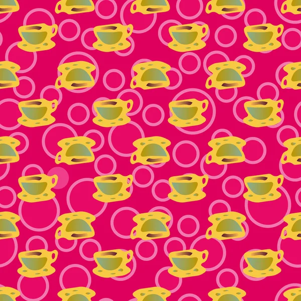 Bardak kahve veya çay arka plan seamless modeli üzerinde noktalı.