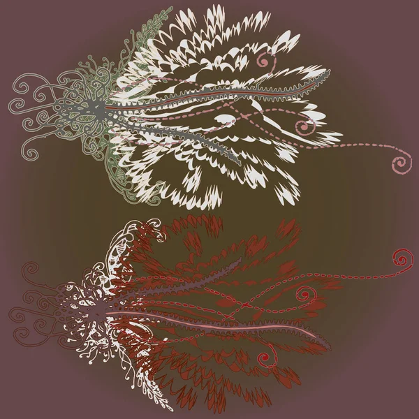 Yeni tasarım çalışmaları için el yapımı doodle ile soyut desen.