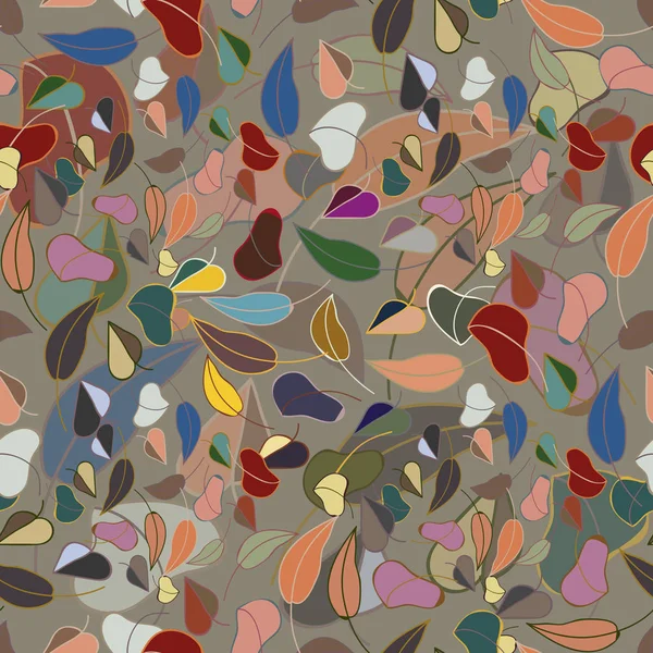 sonbahar yaprakları seamless modeli, vektör çizim 