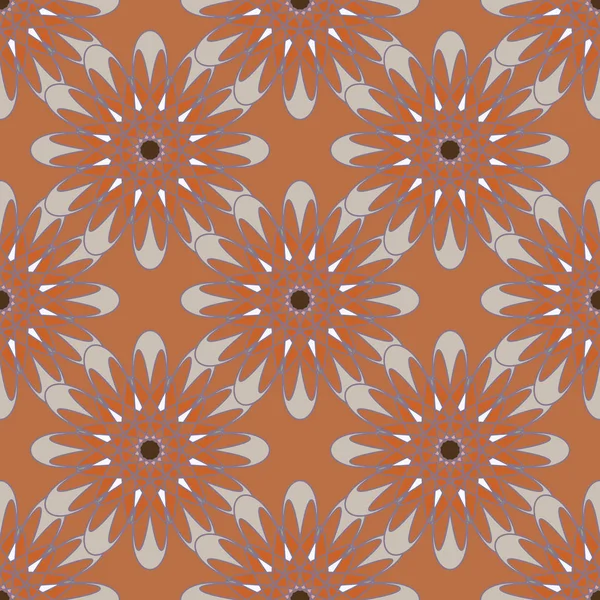 Abstracto Patrón Geométrico Floral Sin Costura Para Fondo — Vector de stock