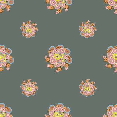 Soyut geometrik renkli seamless modeli daireler ile