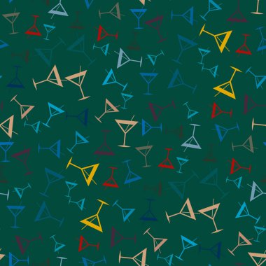 Tropik kokteyller renkli seamless modeli