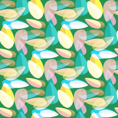 Parlak arka plan Dikişsiz desen çok renkli yapraklarda.