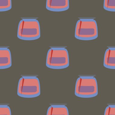 Kavanoz ile rustik ev konserve yeni dikişsiz desen arka planı için.