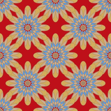  soyut çiçek geometrik Dikişsiz desen arka planı için