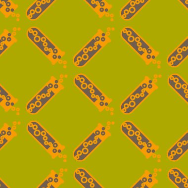 Kimya test tüpleri parlak arka plan üzerinde. Seamless modeli.