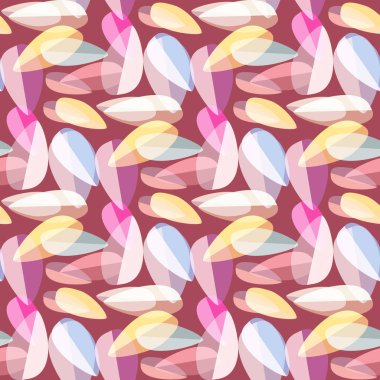 Parlak arka plan Dikişsiz desen çok renkli yapraklarda.