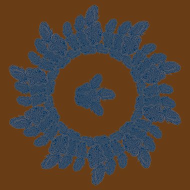 Stil zentangle yeni simetrik mandala sanat doodle ile esinlenerek.. 